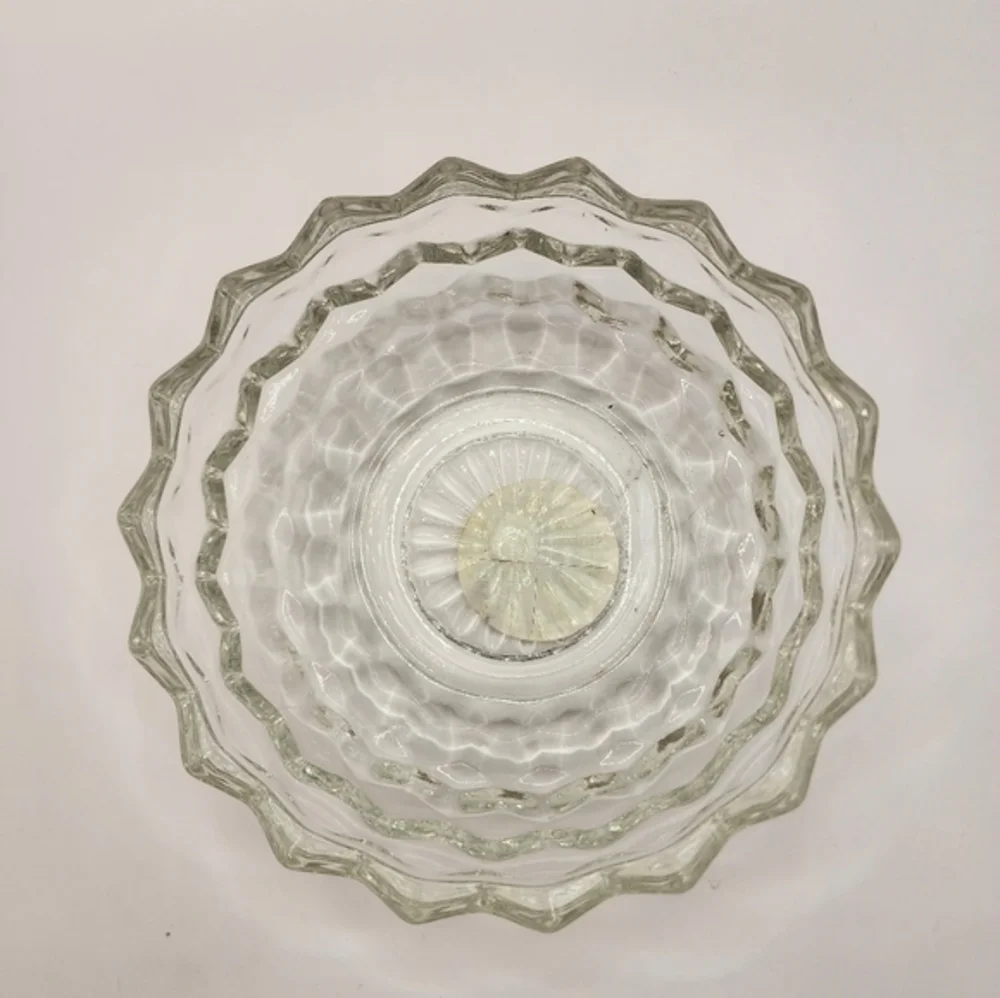Vintage Clear Indiana Glass American Whitehall Covered Candy Dish With Lid‎